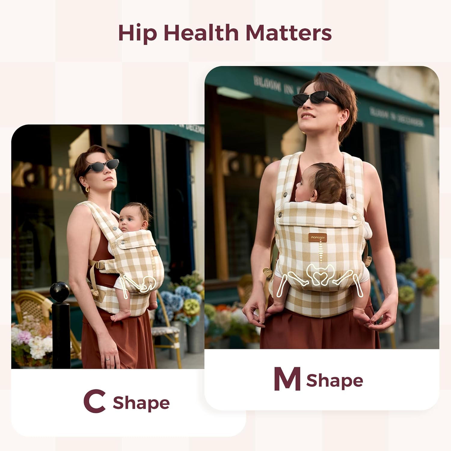 Momcozy Baby Carrier with Natural Cotton Linen, Built to Last, Ergonomic Design, Lightweight and