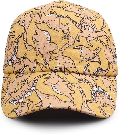 JANGANNSA Dinosaur Boys Girls Caps Embroidery Baby Baseball Caps Cotton Infant Toddler Kids Hat