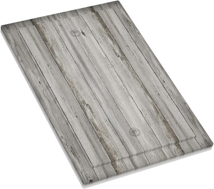 Light Switch Cover Plate Farmhouse Rustic Grey Barn Door Wood 1 Gang No Device Blank Electrical