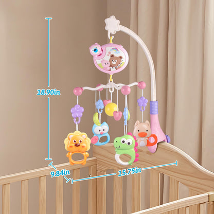 RSEPD Crib Mobile with Music and Lights, Baby Mobiles for Cribs, Nursery Musical Mobile for