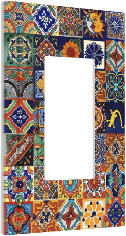 Talavera Mexican Tiles Traditional Color Decoration Print Decorative Outlet Covers 1 Gang Single