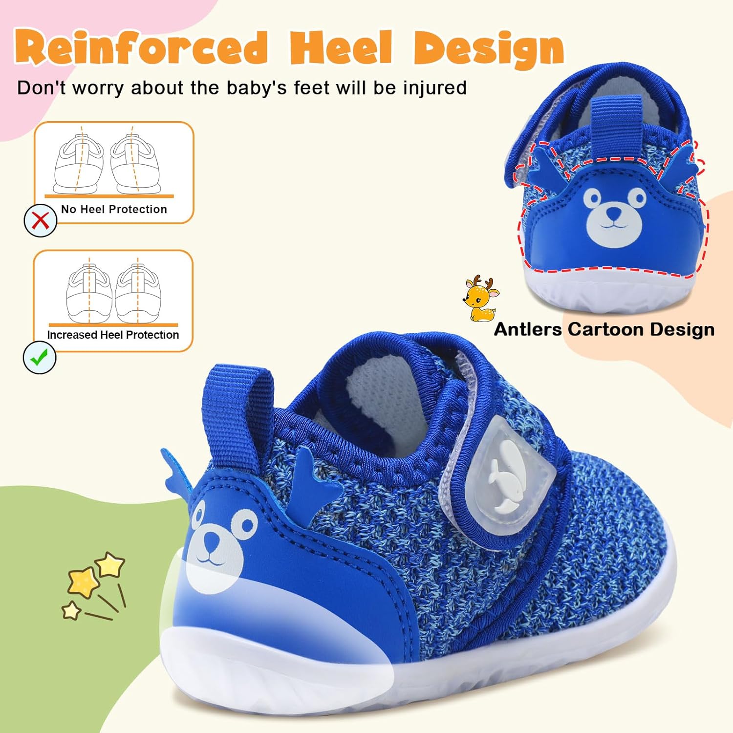 FEETCITY Baby Walking Shoes Barefoot Baby Shoes Infant Sneakers Newborn Crib Shoe Lightweight
