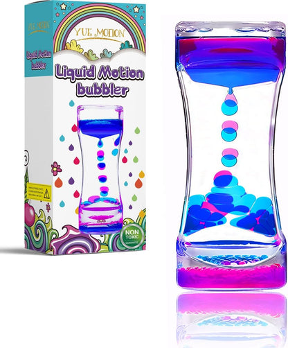 YUE MOTION Liquid Motion Bubbler - Calming Toys for Kids and Adults - Liquid Hourglass - Handheld