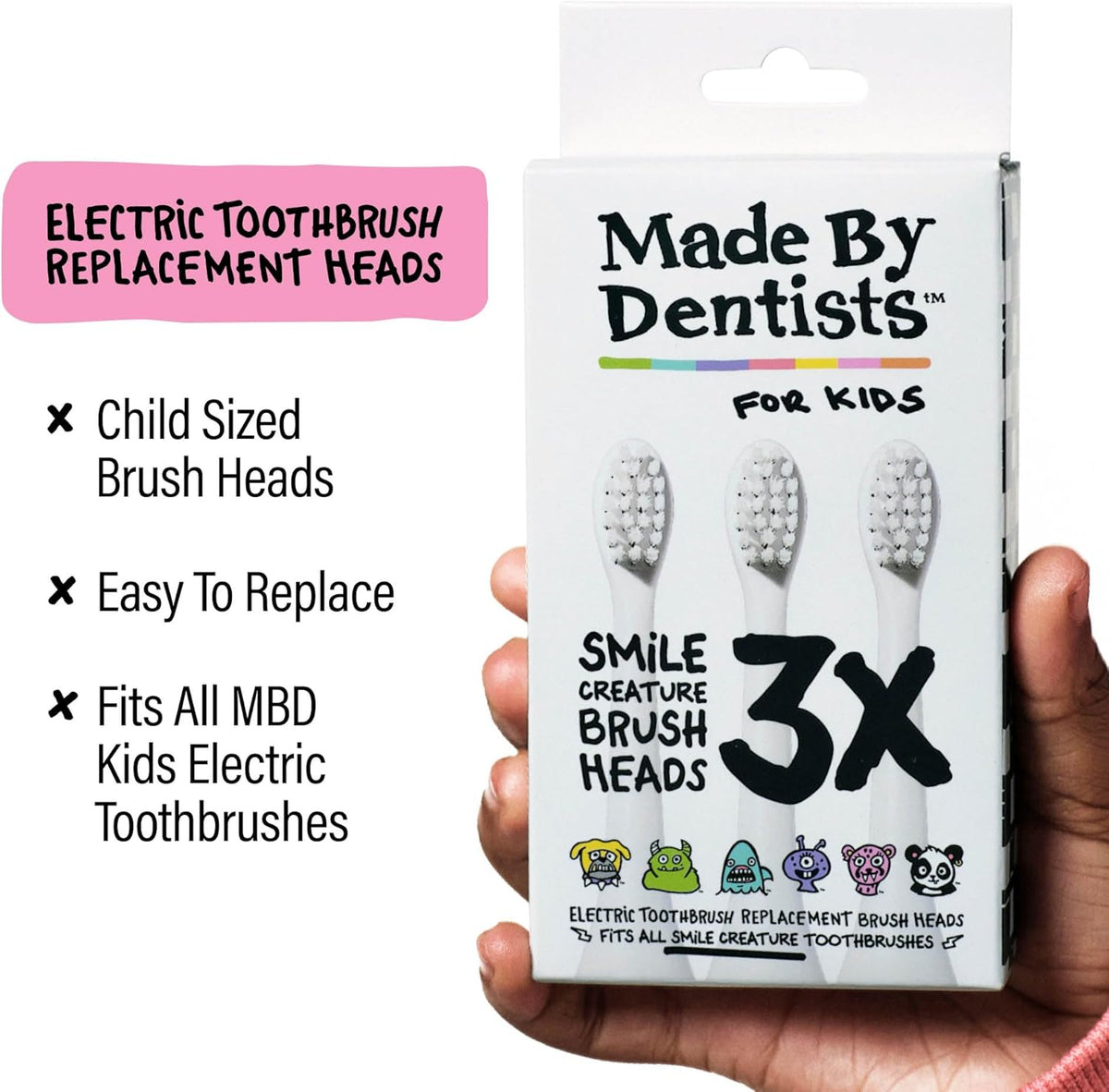 Kids Electric Toothbrush - Rechargeable Vibrating Toothbrush with Timer, Includes 6 Replacement