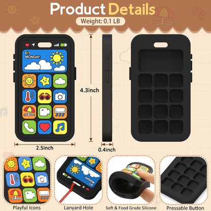 Baby Teething Toys Silicone Baby Phone Teether Over 3 Months
