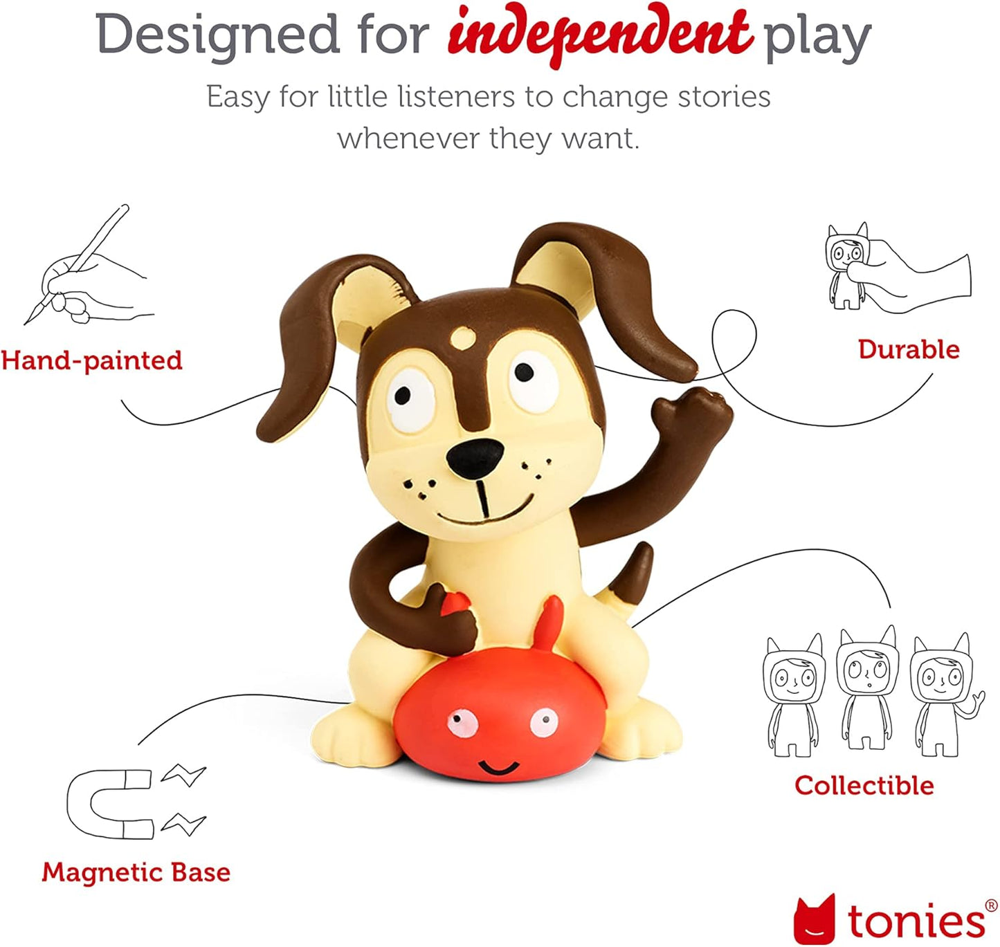 Tonies Toniebox Audio Player Starter Set with Spidey, Ghost-Spider, Spin, Black Panther, and