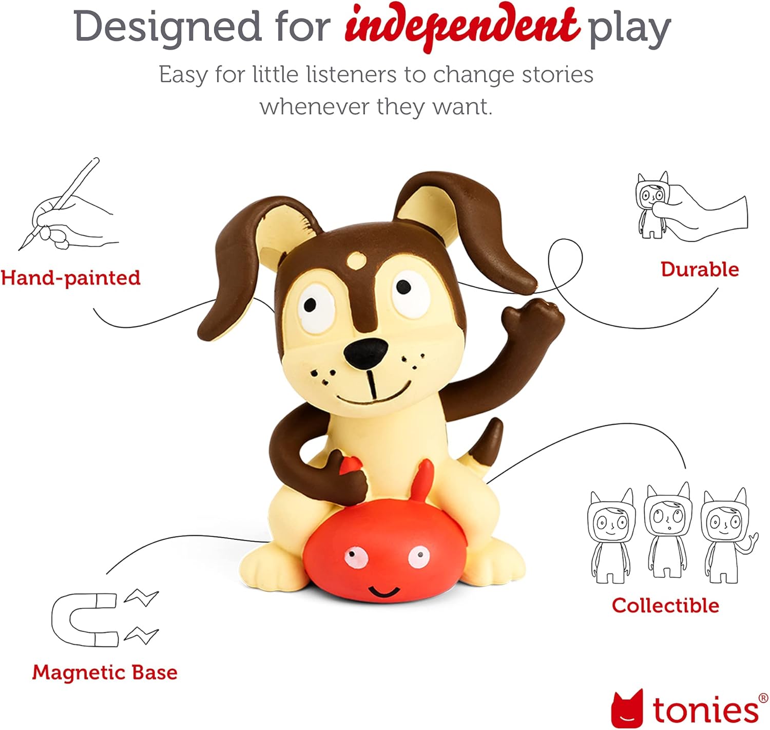 Tonies Toniebox Audio Player Starter Set with Spidey, Ghost-Spider, Spin, Black Panther, and