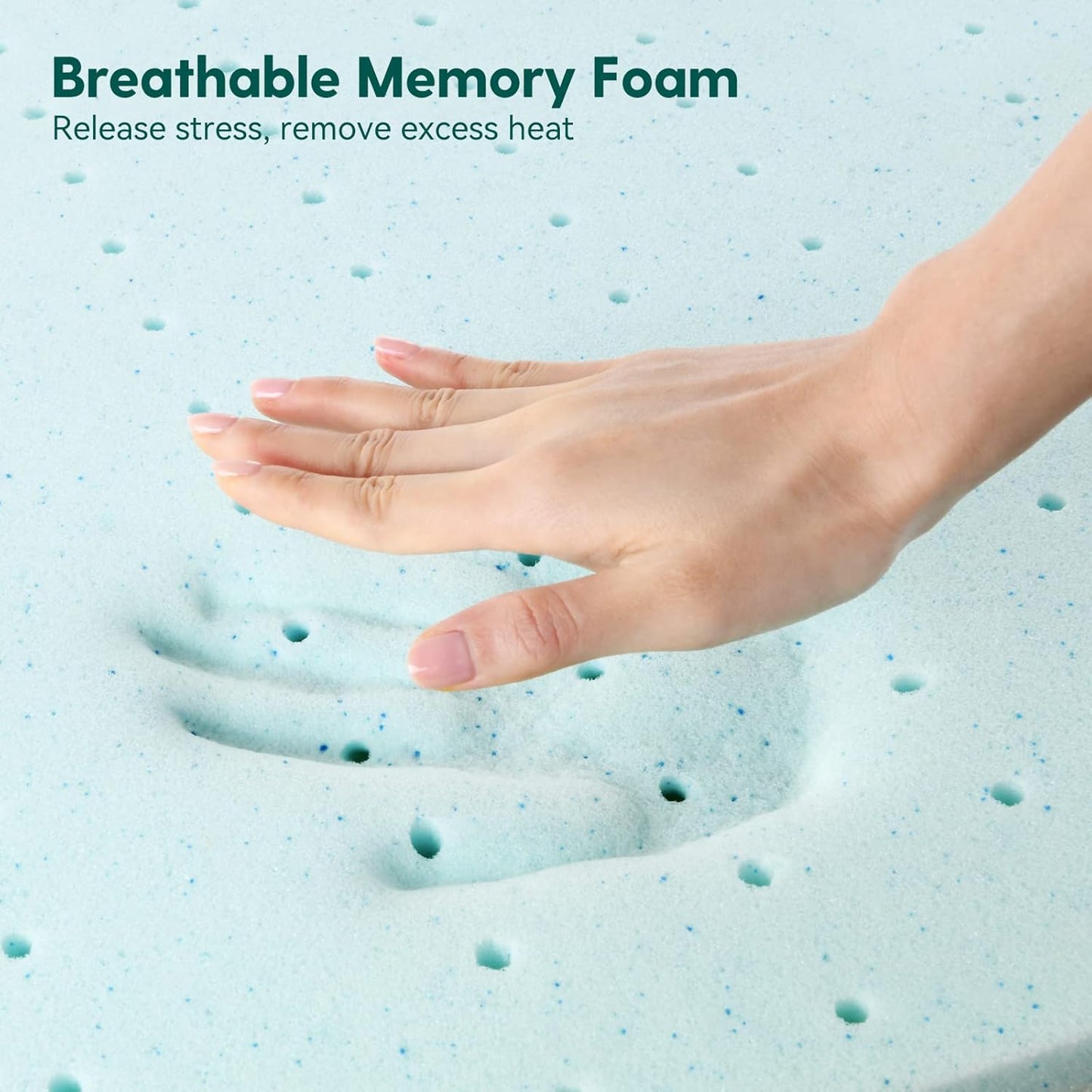 BABELIO Breathable Crib Mattress, Dual-Sided, Memory Foam, Waterproof, Removable and