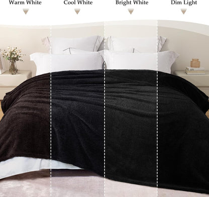 Exclusivo Mezcla Fleece Queen Blankets for Bed, Soft and Cozy Blankets for Women Men Girls Kids