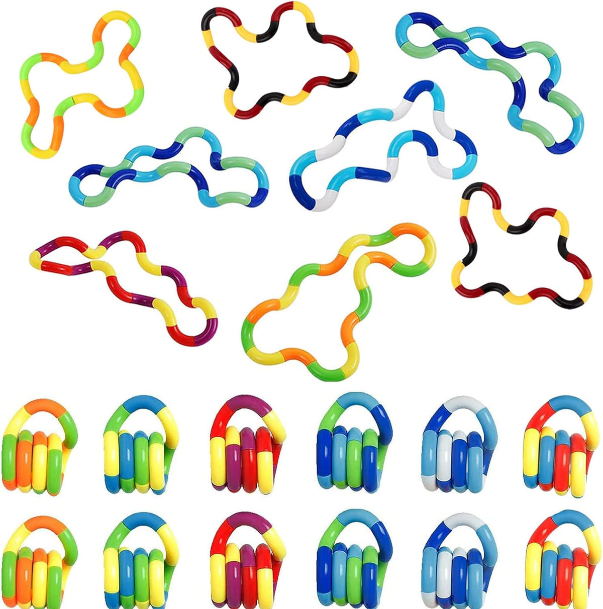20 PCS Multicolored Quiet Fidgets Toys for Unique Fidget Experience, Anti Anxiety Sensory Toys