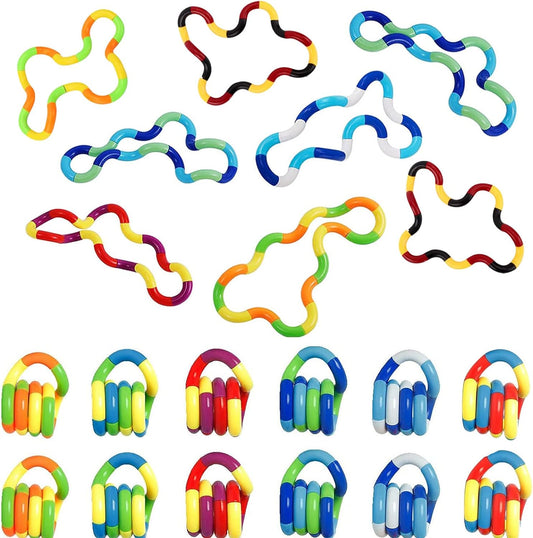 20 PCS Multicolored Quiet Fidgets Toys for Unique Fidget Experience, Anti Anxiety Sensory Toys