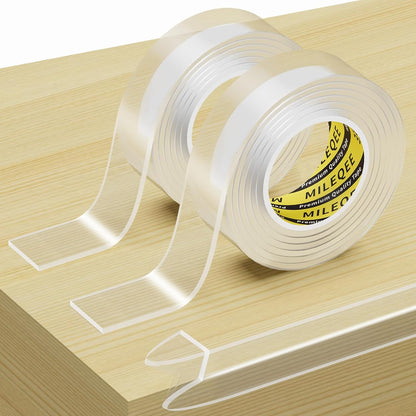 2Pack Clear Edge Protector Strip, 0.8in x 3.28FT(6.56FT Total), Sharp Edge Wrap Cover Tape, Self