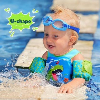 AEOCOO Puddle Float Jumper 20-30 Pounds, Toddler Swim Vest for 1-2 Years Old, Pool Floats with