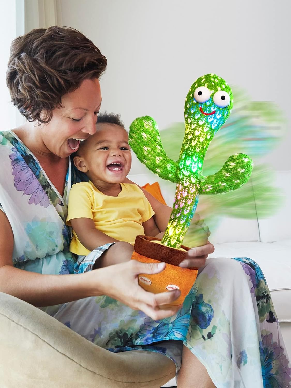 Cactus Baby Toy can be Adjusted Volume, Dancing Singing Musical Gift with LED Light. Baby Toy for