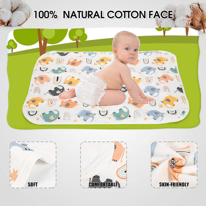Baby Diaper Changing Pad, 21 5/8" x 31.5" Waterproof Changing Pad Liners - Reusable Soft and