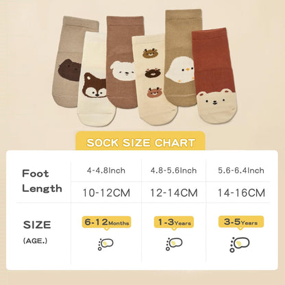 Baby Non Slip Ankle Socks with Grippers for 0 Months-7 Years Old Walking Socks
