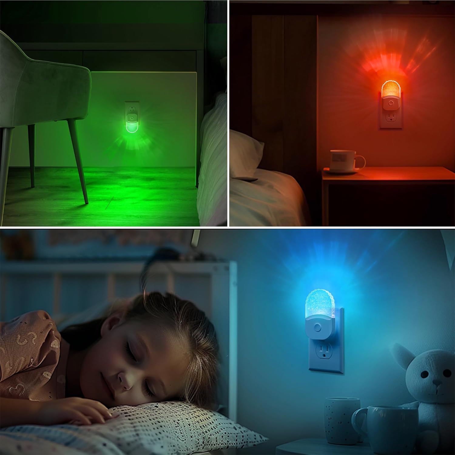 Night Lights Plug Into Wall, Color Changing Night Light for Kids, RGB Night Lights Plug into Wall 2