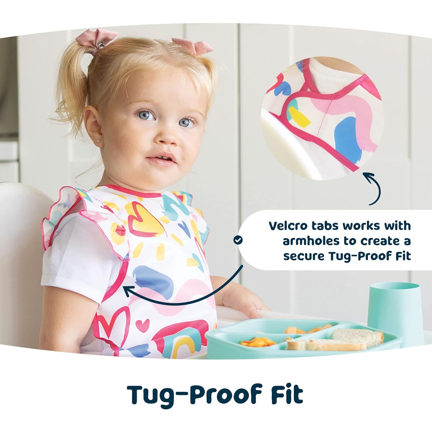 Tiny Twinkle Mess Proof Baby Bib - Waterproof & Lightweight Baby-Led Weaning Apron | 100% Recycled