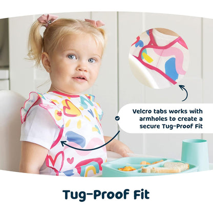 Tiny Twinkle Mess Proof Baby Bib - Waterproof & Lightweight Baby-Led Weaning Apron | 100% Recycled