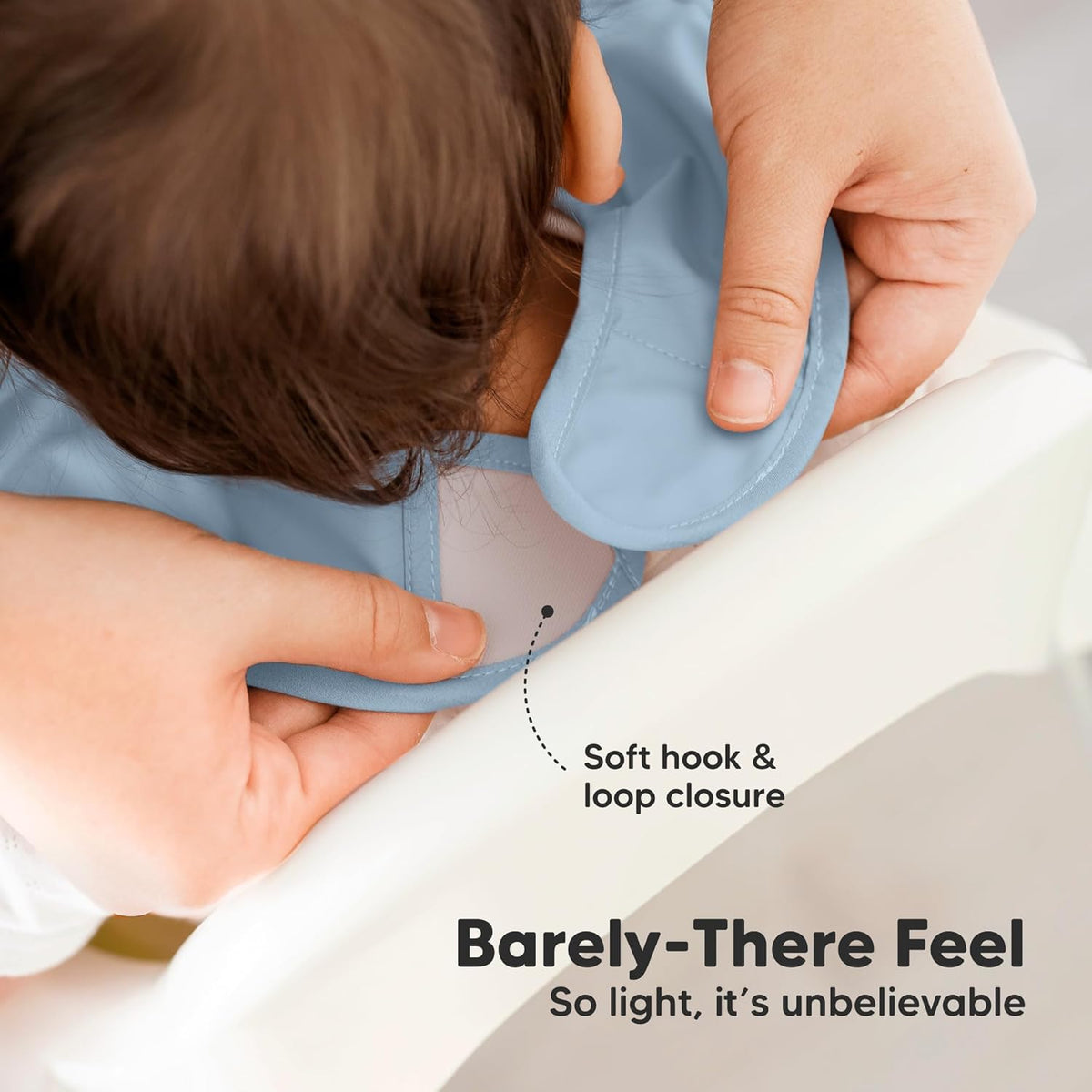 3-Pack Waterproof Baby Bibs for Eating - Lightweight Toddler Feeding Bibs with Large Food Catcher