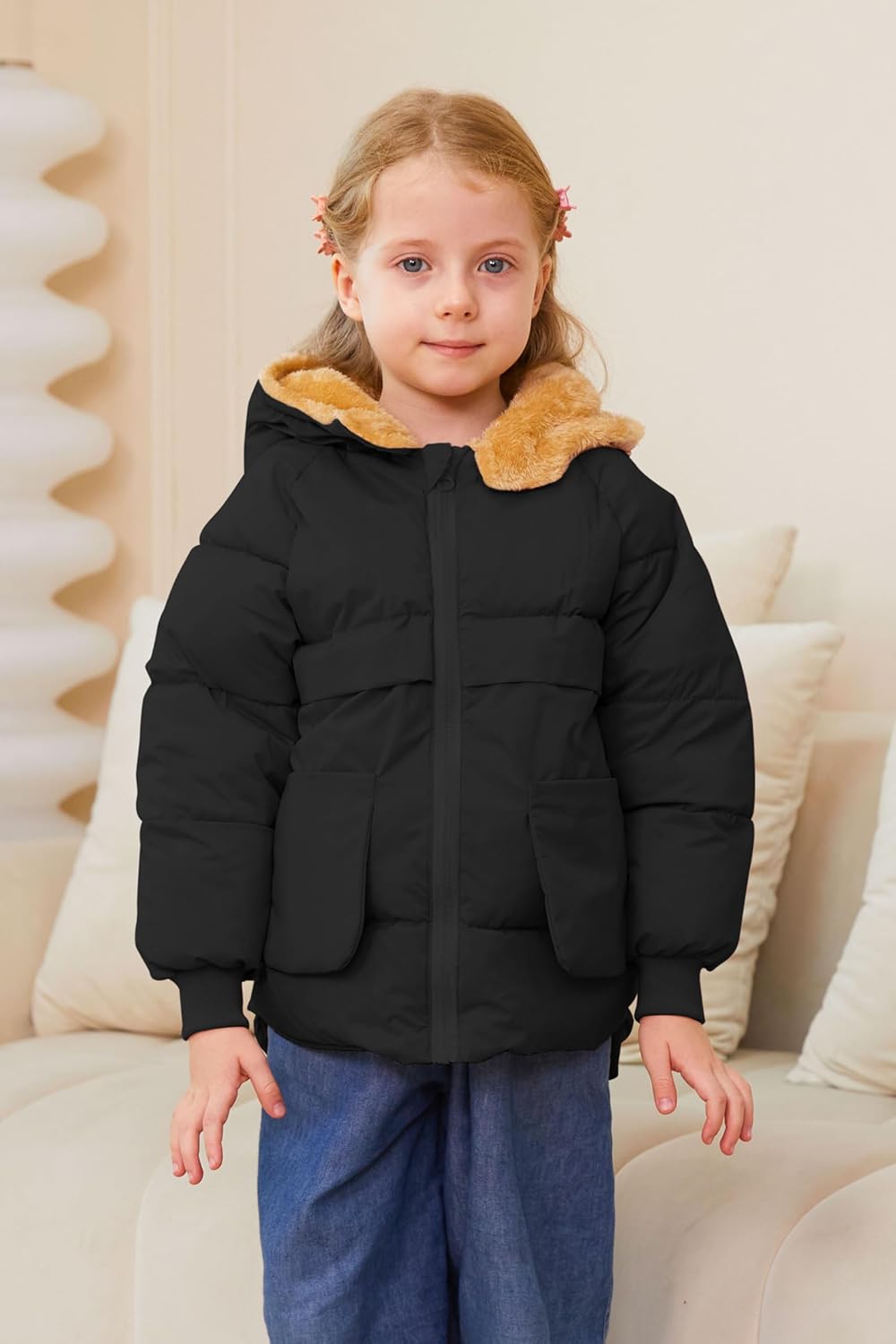TUONROAD Baby Girls Coats for 6 Months-5 Years Toddlers Boy Winter Jacket Warm Bear Hooded Outdoor
