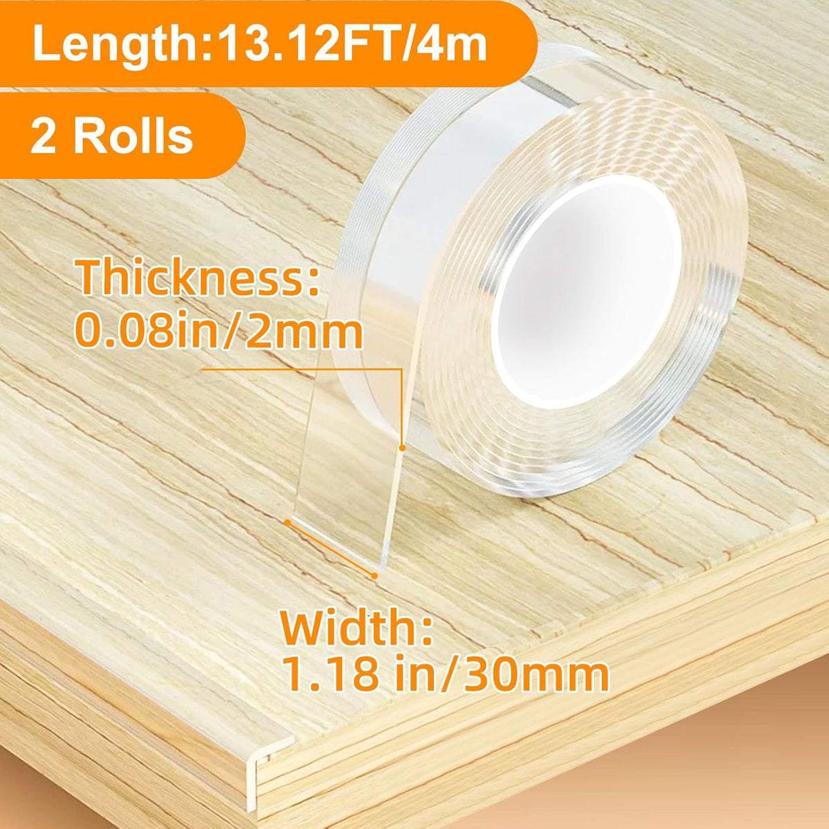 2 Rolls Clear Soft Corner Protectors for Furniture Strip,Sharp Edge & Table Bumper,Window Edge,Wall