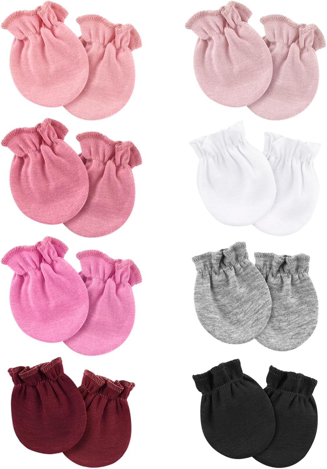 Newborn Baby Mittens No Scratch Cotton Elastic Wrist Gloves Infant Toddler Mittens for Baby Boy