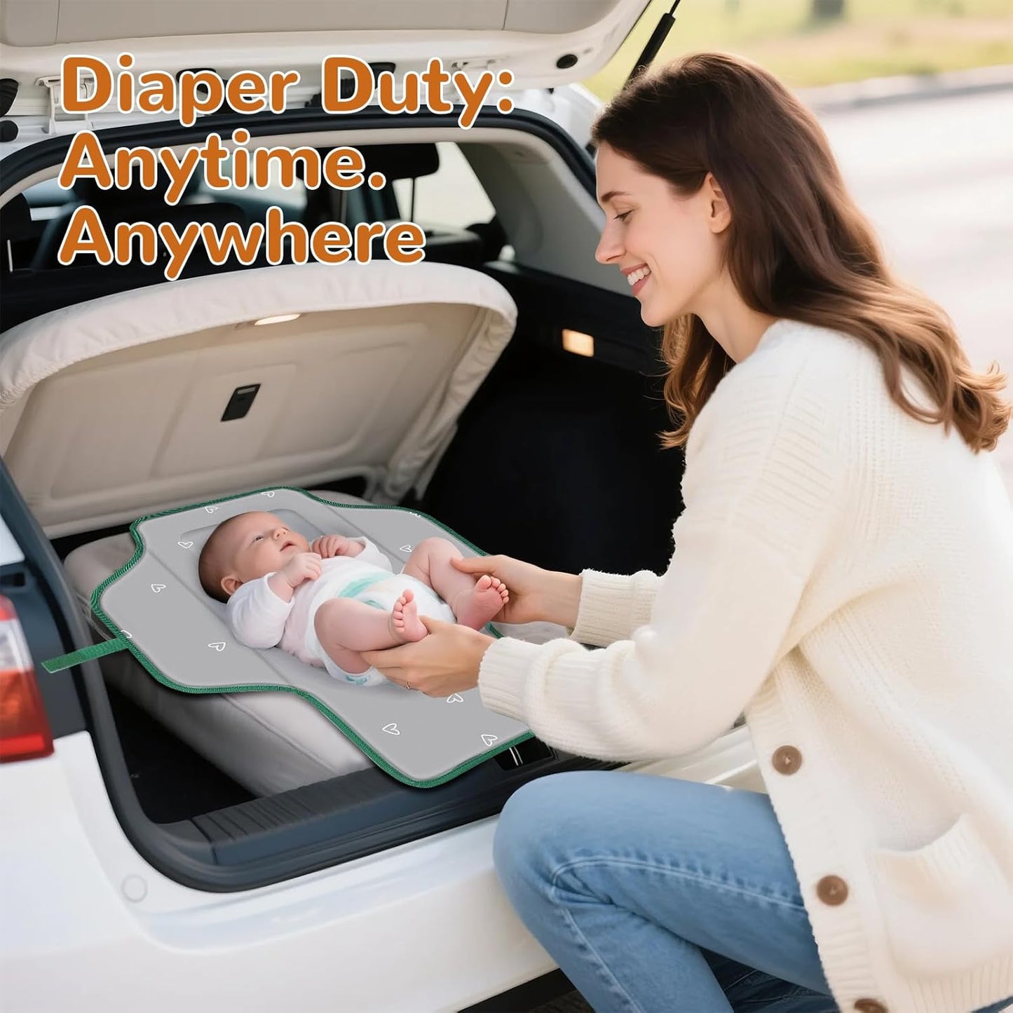 Portable Diaper Changing Pad, Waterproof Baby Changing Mat, Foldable Travel Baby Changing Station