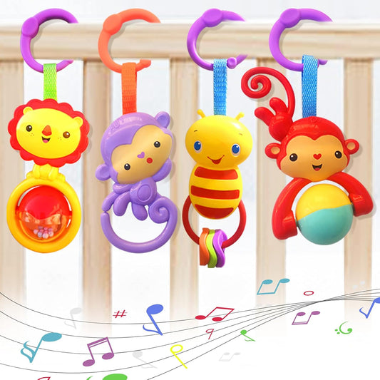 Baby Toys, Cartoon Animal Hanging Rattle Toys, Handbells Baby Rattles, Baby Bed Crib Car Seat
