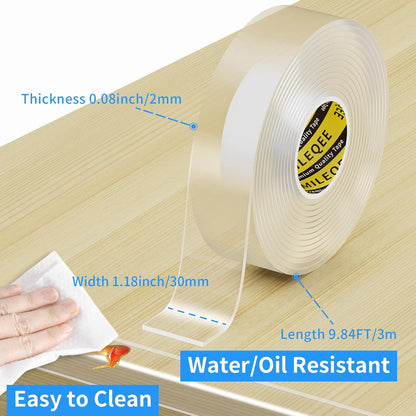 2Pack Clear Edge Protector Strip, 1.18in x 9.84FT(19.68FT Total), Sharp Edge Wrap Cover Tape, Self
