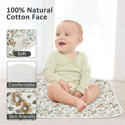 Baby Diaper Changing Pad, 21 5/8" x 31.5" Waterproof Changing Pad Liners - Reusable Soft and