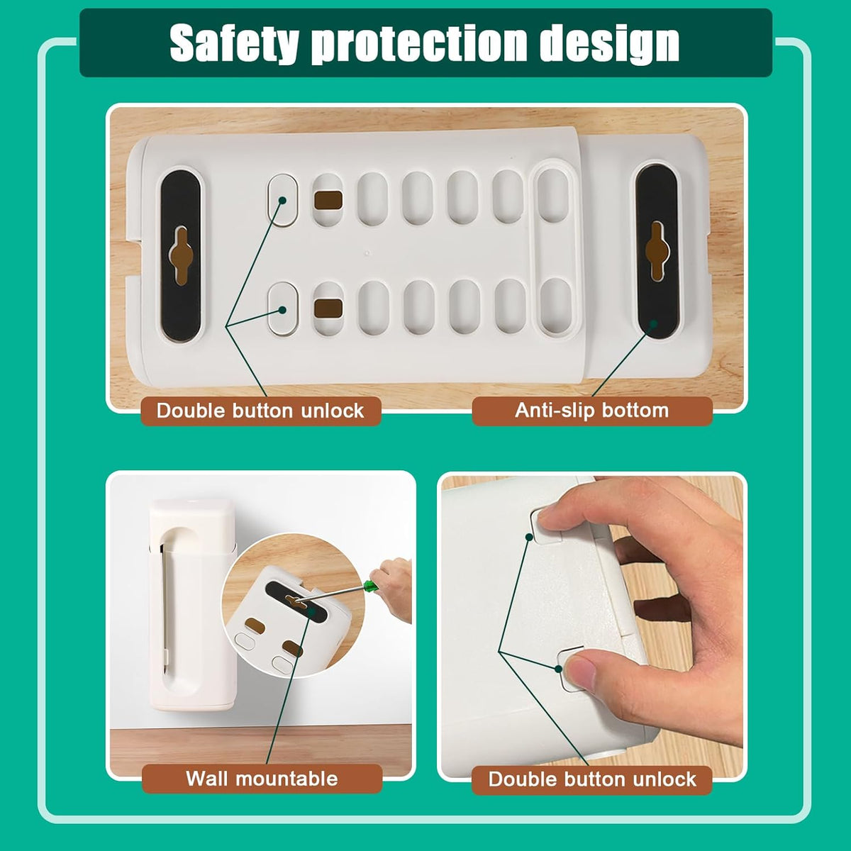 Improved Power Strip Cover Box(1 Pack) 丨Outlet Covers Baby Proofing丨Baby Safety Products丨Adjustable