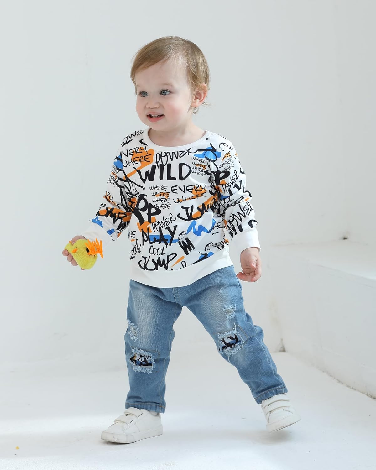Toddler Baby Boy Outfits Fall Winter Clothes Color Block Long Sleeve Sweatshirt Tops + Jogger Pants