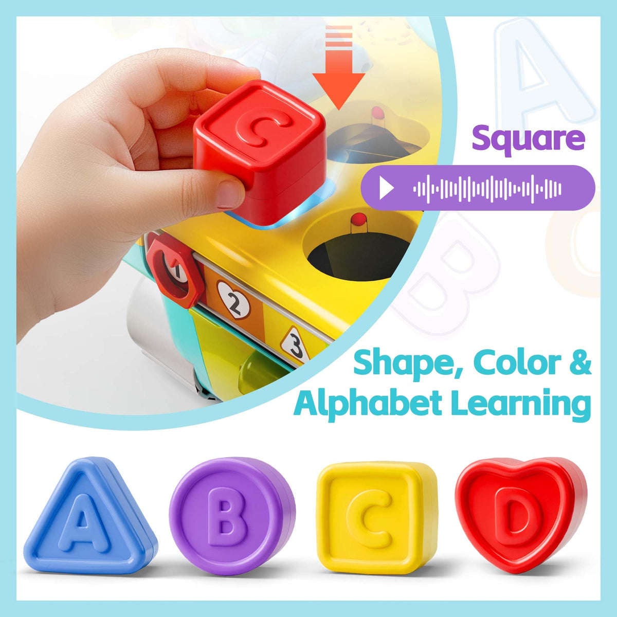 iPlay, iLearn Toddler Musical Workbench Toy, 1 Year Boy Gift, Baby Tool Set