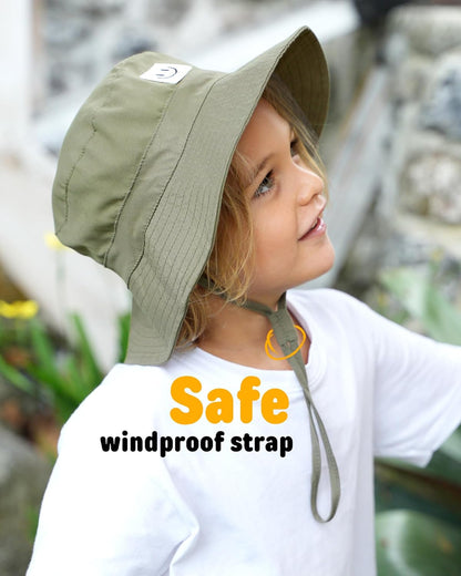 FURTALK Baby Sun Hat Smile Face Toddler Boys Girls Bucket Hat 0-5 Years Kids UPF 50+ Sun Protection