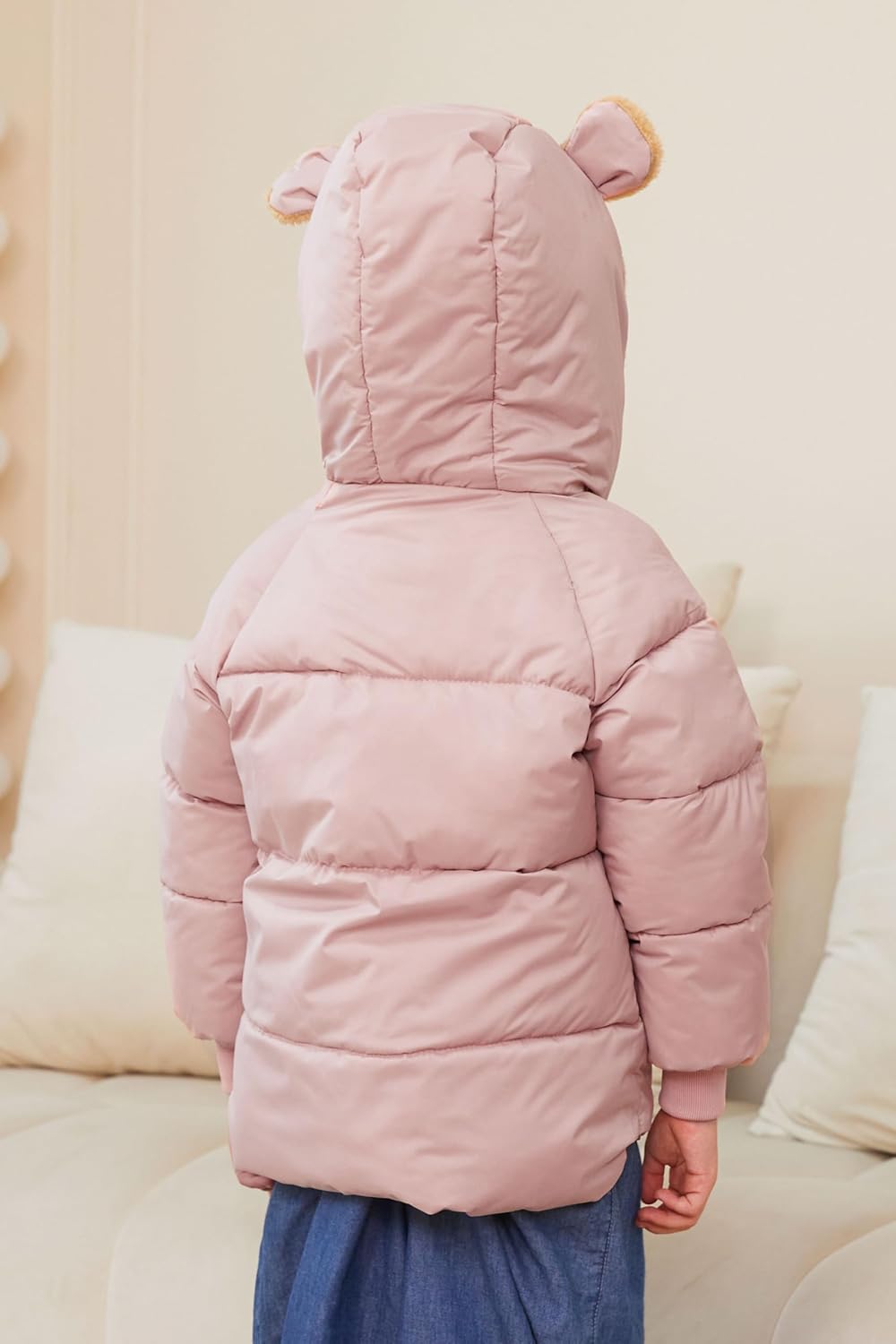 TUONROAD Baby Girls Coats for 6 Months-5 Years Toddlers Boy Winter Jacket Warm Bear Hooded Outdoor