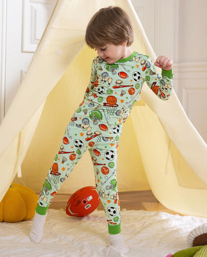 Bamboo Viscose Toddler Pajamas Boys Girls Baby 12M-8Y Pjs Sets Kids 2pcs Snug fit Long-Sleeve