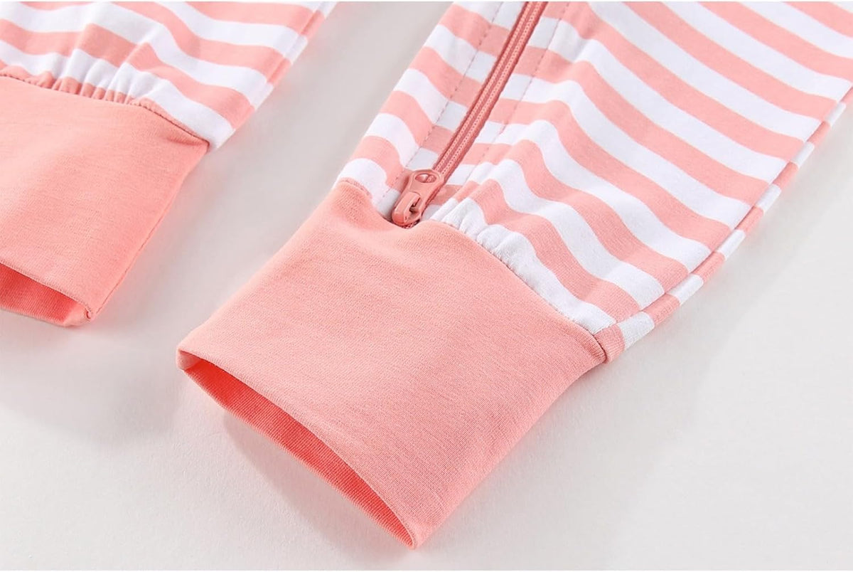 2 Pack Unisex Baby Short Sleeve Rompers 2 Way Zipper New Born One-Piece Jumpsuits 0-24Months Infant