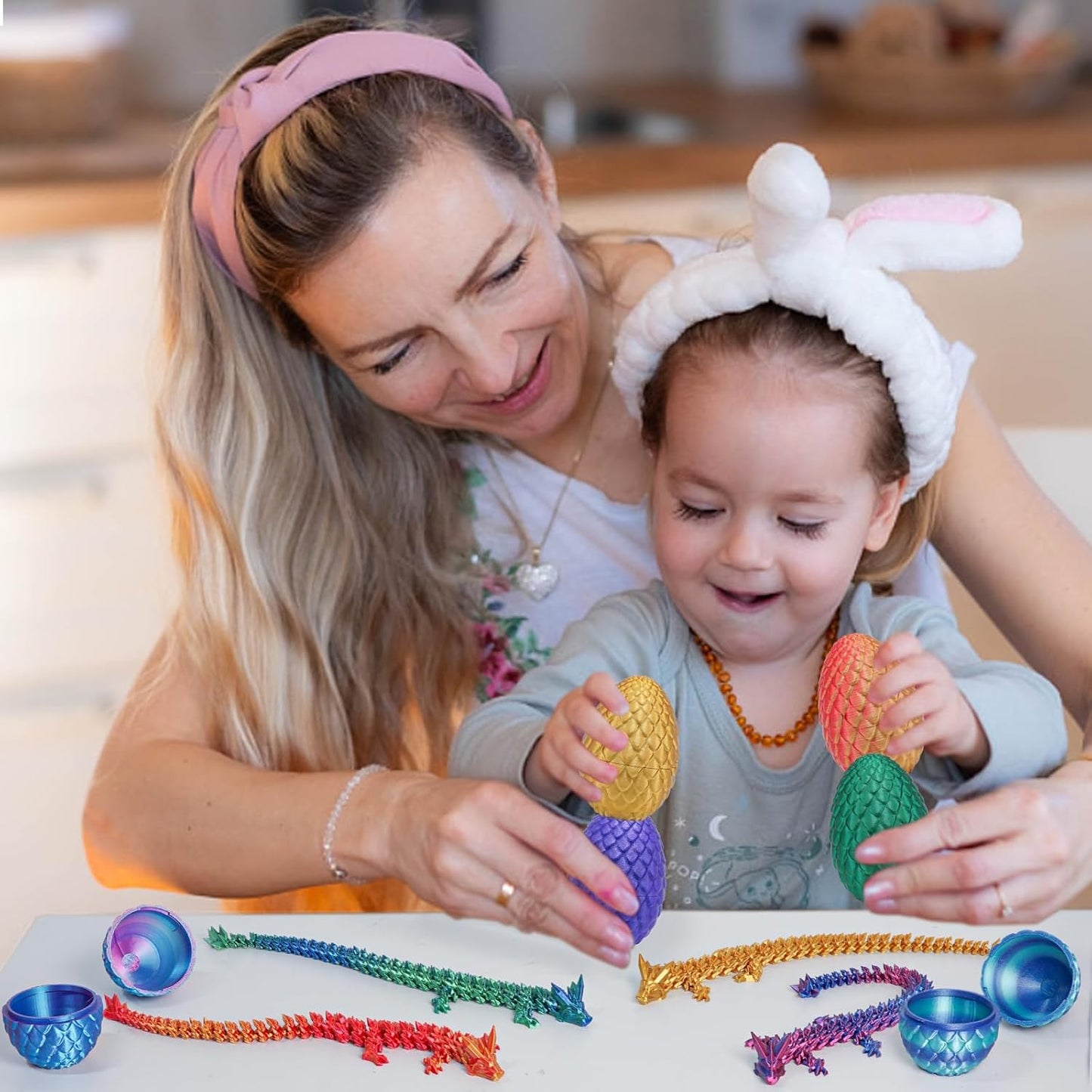 Small Dragon Eggs with Dragon Inside, 3D Printed Surprise Funny Gifts for Kids, Articulated Dragon