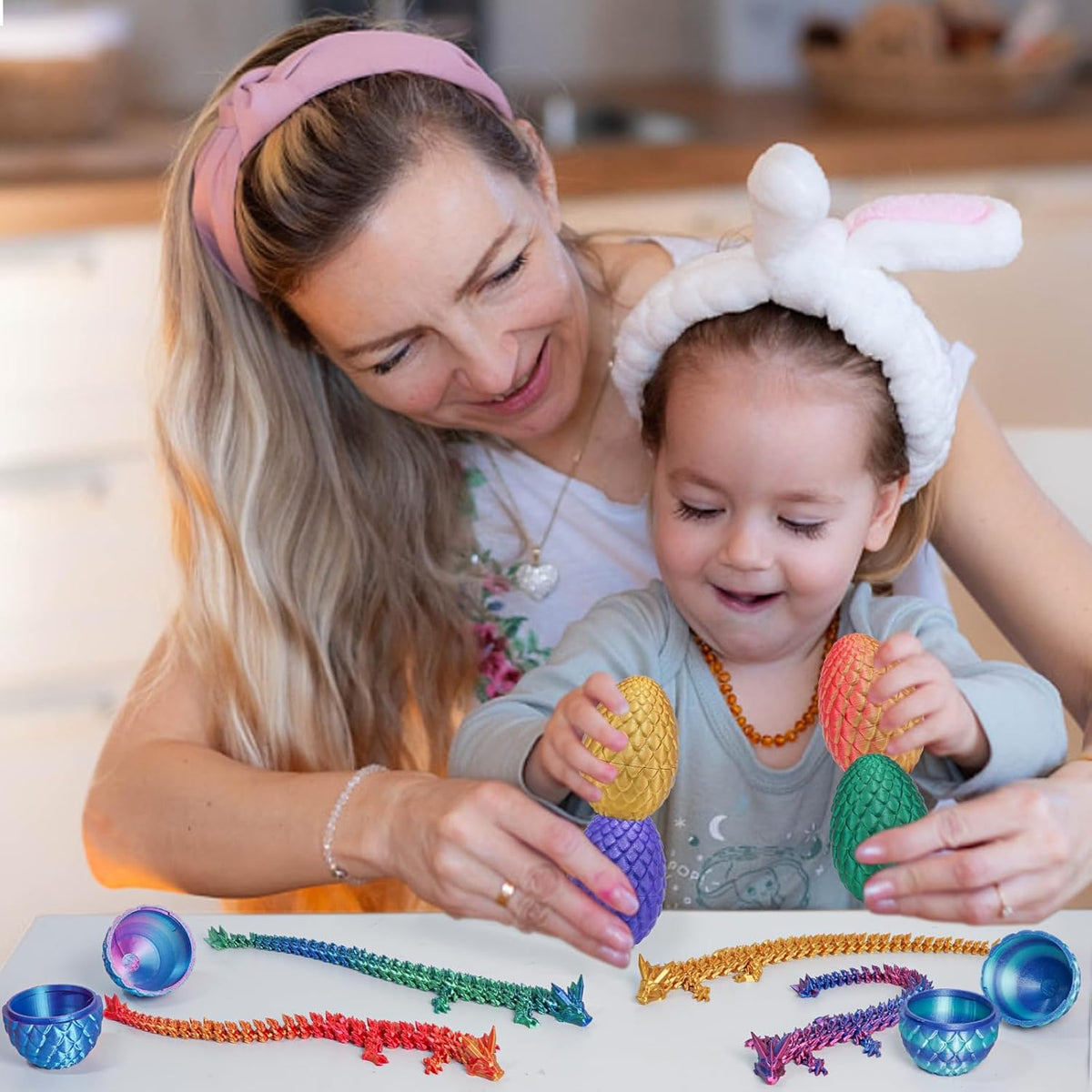 Small Dragon Eggs with Dragon Inside, 3D Printed Surprise Funny Gifts for Kids, Articulated Dragon