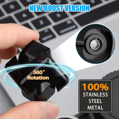 Infinity Gear Fidget Cube Spinner for Kid Adult, Transformable Spinning Top Metallic Fidget Toys