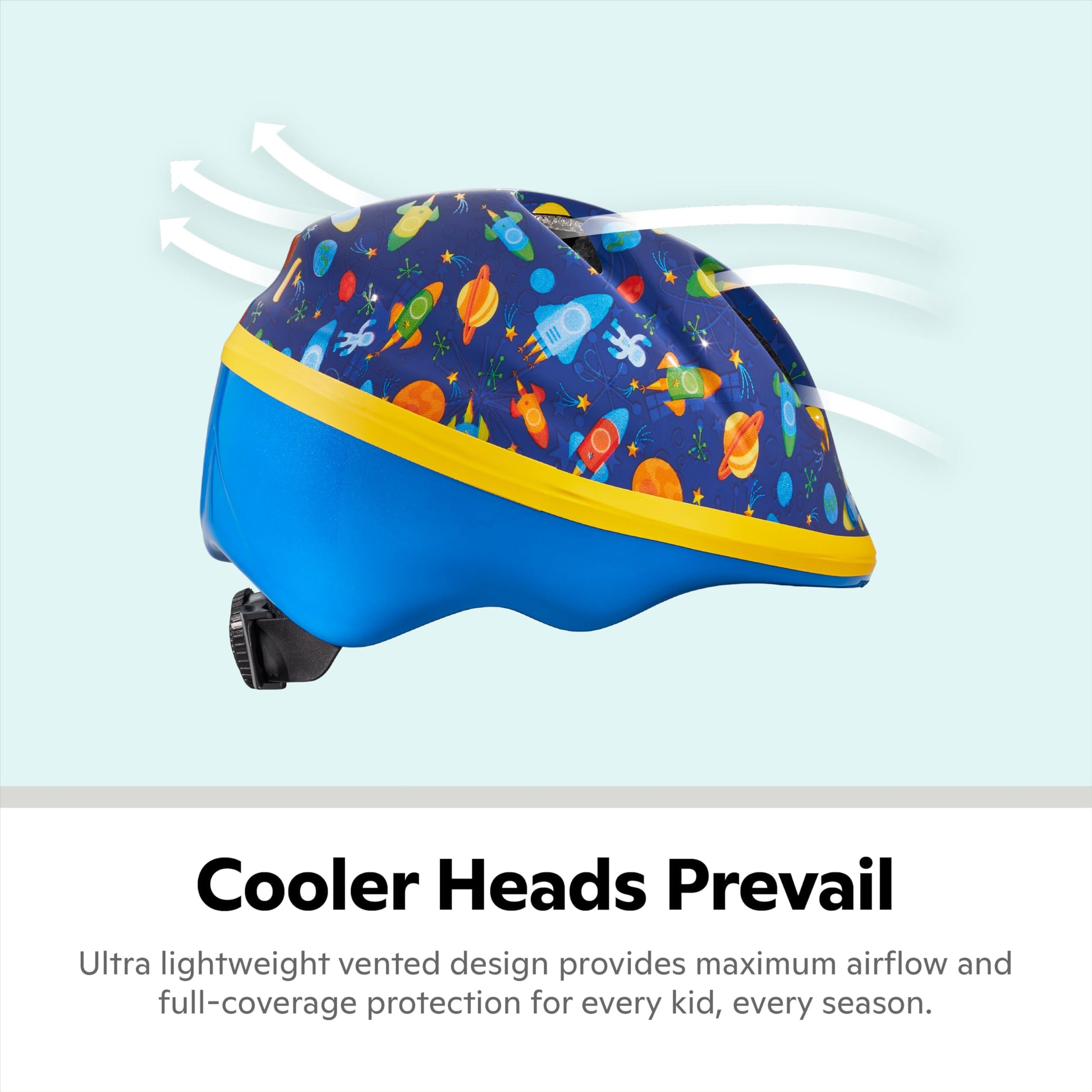 Schwinn Classic Bike Helmet for Kids, Blue Space Design, 44-50 cm Helmet for Kids Ages 1-3, Ultra