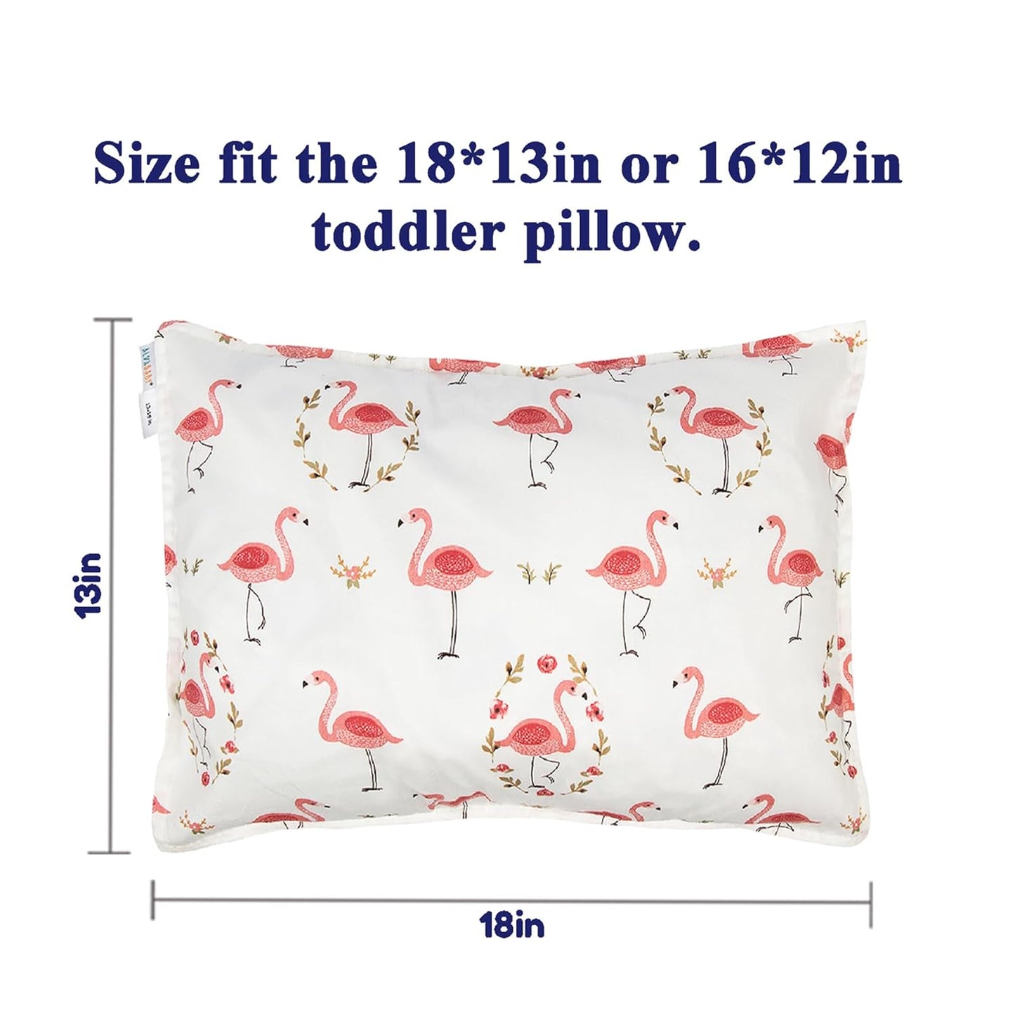 ALVABABY Toddler Pillowcases 2 Pack Organic Cotton Kids Pillow Cover Fit 13"x 18" or 12"x16"