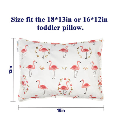 ALVABABY Toddler Pillowcases 2 Pack Organic Cotton Kids Pillow Cover Fit 13"x 18" or 12"x16"