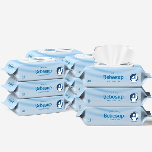 BEBESUP- Korea’s #1 Flushable Wipes- 100% Plant-Based Hypoallergenic Biodegradable 99% Water-Based