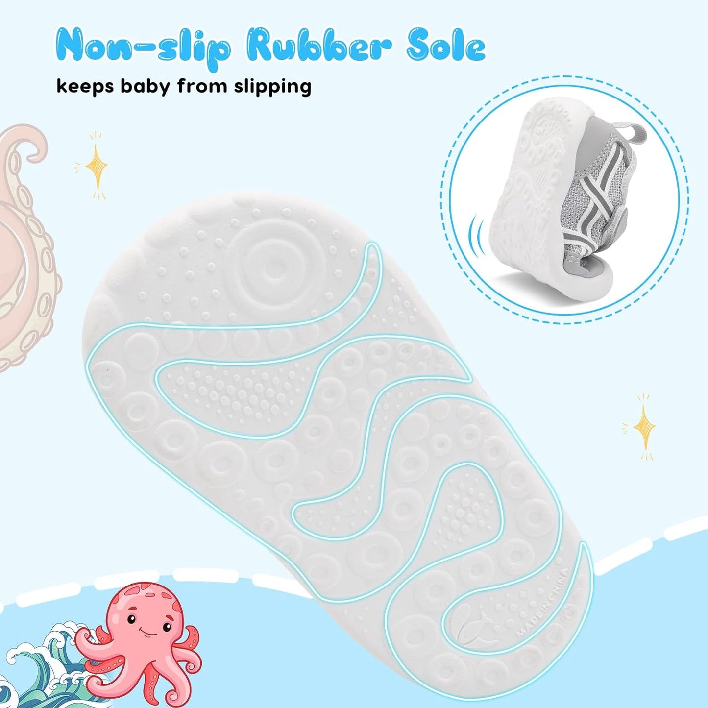 Scurtain Baby Shoes Boy Girl First Walking Shoe Infant Crib Breathable Sneakers Lightweight