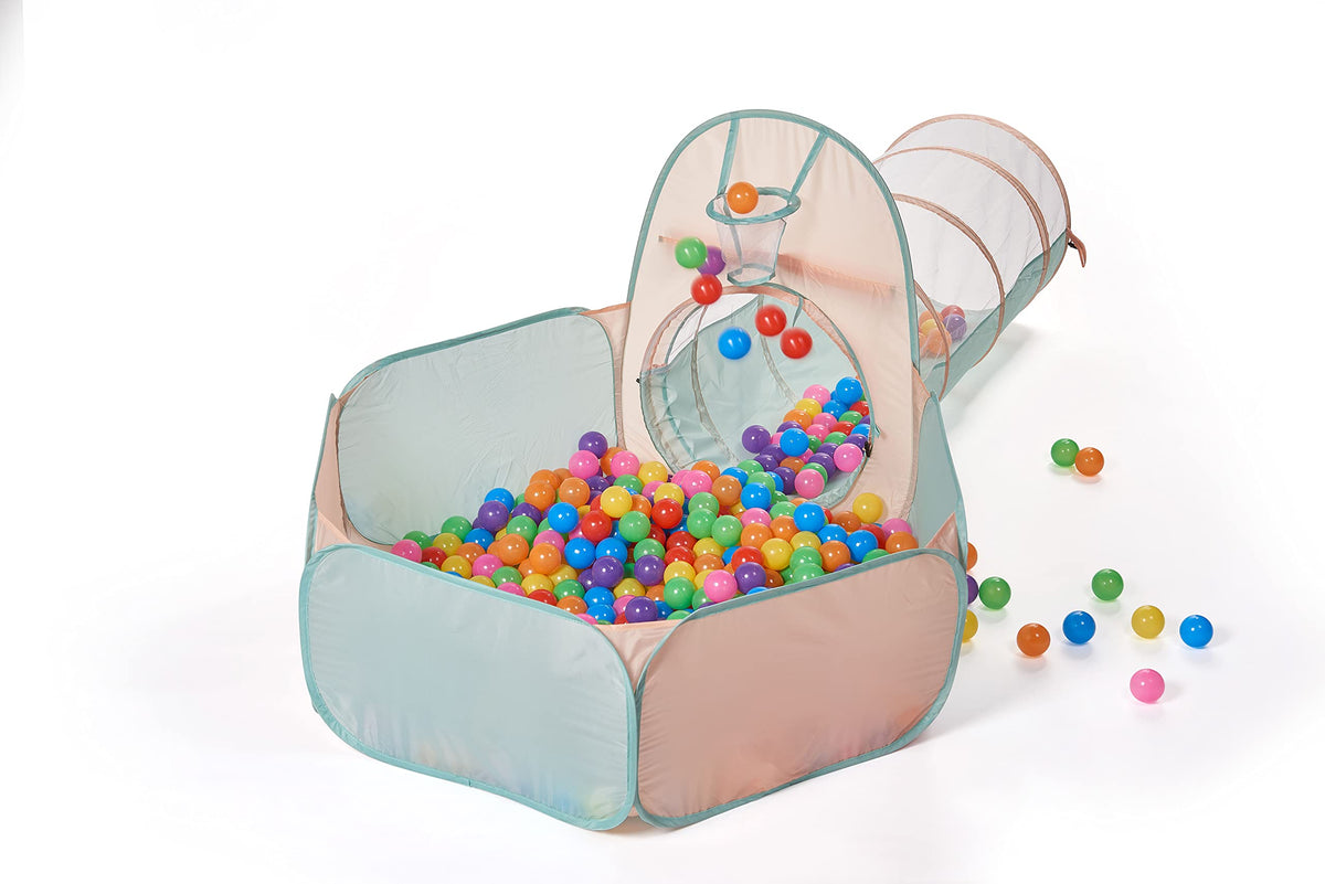 UTEX 3 in 1 Pop Up Play Tent with Ball Pit, Indoor/Outdoor Playhouse