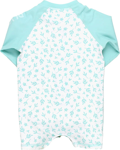 RUGGEDBUTTS Baby/Toddler Boy Swimsuit, One Piece Zipper Rash Guard Sunsuit with UPF 50+ Sun