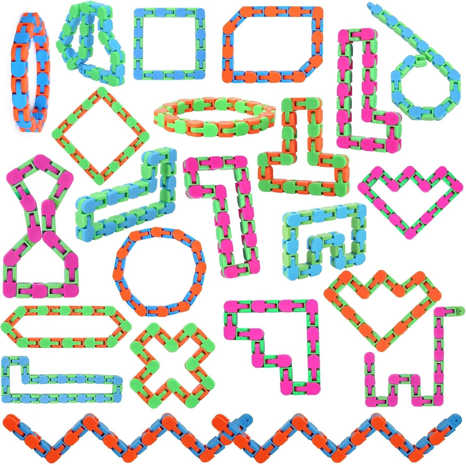 Woosir 24 Pack Wacky Tracks Fidget Toys Sensory Toys Gifts for Kids Classroom Back to School Gifts