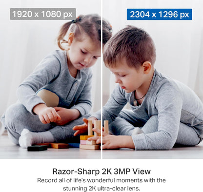 Tapo TP-Link 2K Pan/Tilt Indoor Security Camera for Baby Monitor, Pet Camera, Motion Detection &